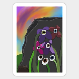 Eyeball flower creepy cute Sticker